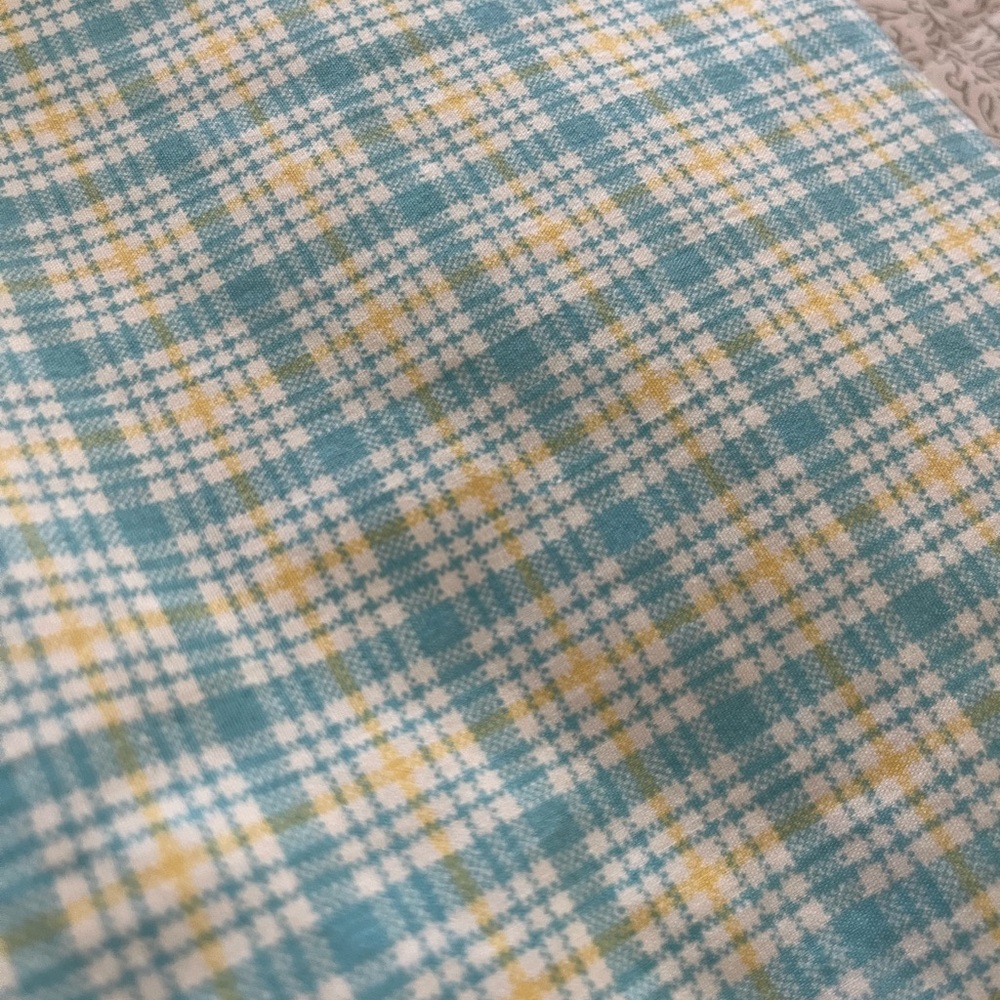 Vintage Westpoint Steven’s Plaid Flat Sheet/ fabric